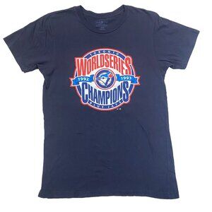 BLUE JAYS Retro World Series 1993‎ T-Shirt Medium Navy 90s Remake Champions